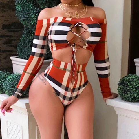 High waist swimsuit