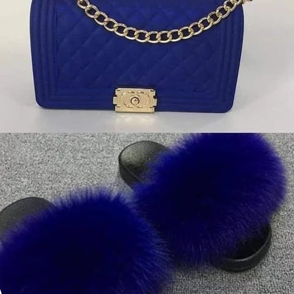 Blue fur set