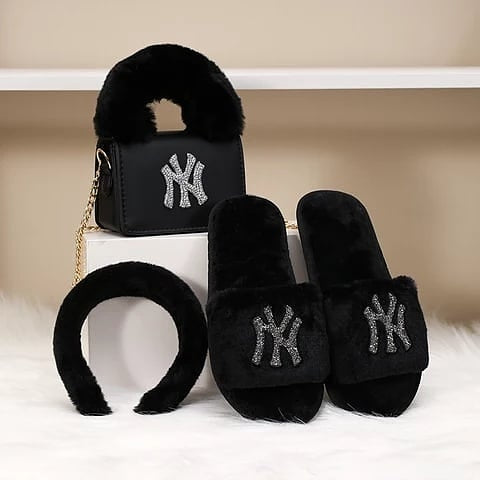 New York fur set (black)